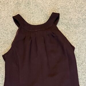 new directions Black Midi Dress with High Neck